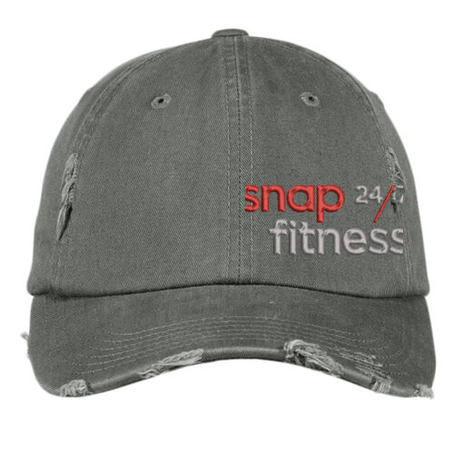 Snap Fitness - Distressed Cap - Red/Grey Thumbnail