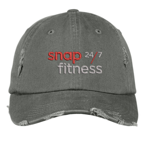Snap Fitness - Distressed Cap - Red/Grey Thumbnail