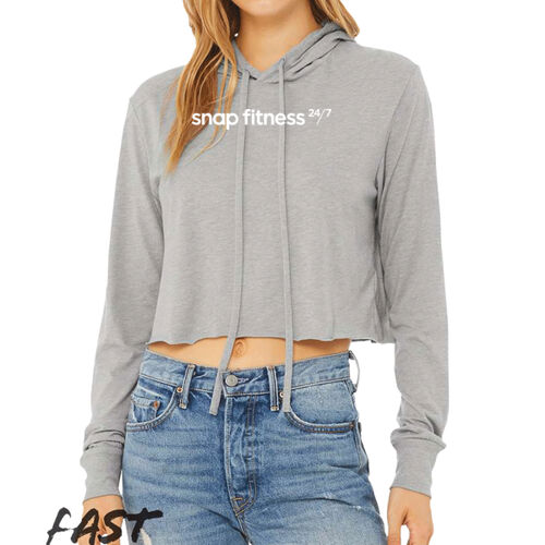 Snap Fitness - Women’s Triblend Cropped Long Sleeve Hoodie Thumbnail